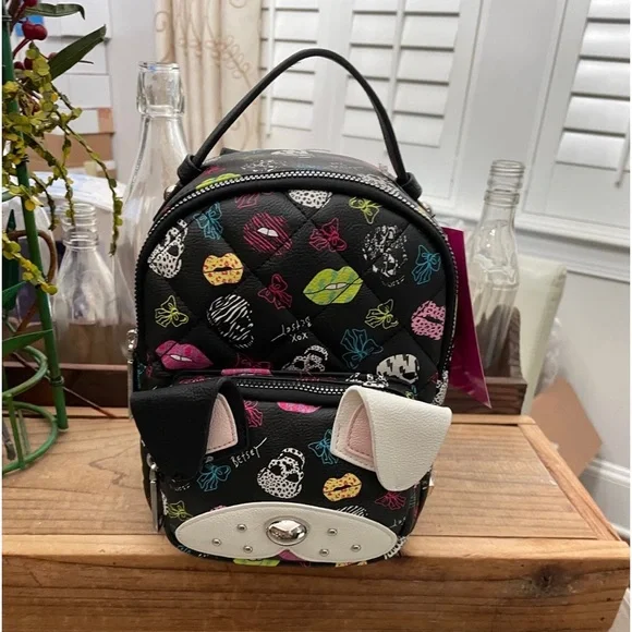 Betsey Johnson | Bags | Betsey Johnson Pug Skulls Dog Mini 